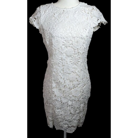 Lulus Romance Language White Floral Lace Backless Dress - Picture 1 of 10